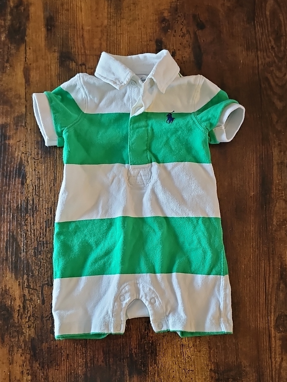 Ralph Lauren Classic Preppy Polo One Pc Rugby Prep Rich Old Money Baby 3M Summer